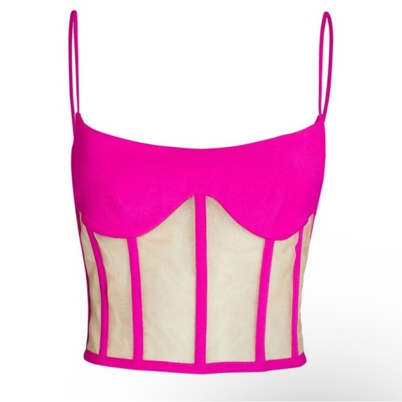 Rozie Corsets Tulle Trimmed Crepe Corset - Picture 1 of 7